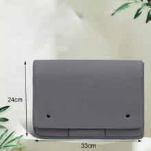 1 Pieza Gris Simple Y Elegante Estuche Para Computadora Portátil De Interior - Gris - Ver 2