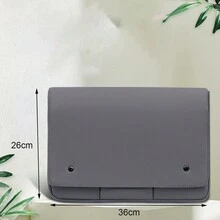 1 Pieza Gris Simple Y Elegante Estuche Para Computadora Portátil De Interior - Gris - Ver 3