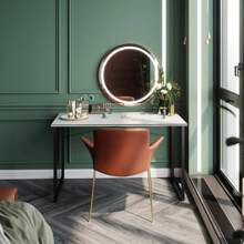 Computer Desk, 48 Inch  Modern Study Table for Home Office,Small Writing, White - 黑色 - 查看 2