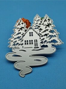 金屬手工剪貼刀模板製作diy剪貼簿卡片,森林屋飾,適合作為禮物、生日、感恩節卡片