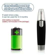 1入組電動鼻毛修剪器,專業無痛鼻毛和耳毛修剪器適用於男女,防水不銹鋼刀頭雙邊刃片,靜音高效電池供應,易於清洗