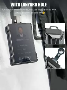 Men's Slim Minimalist Aluminum Alloy RF Blocking Wallet For Daily Gifts For Boyfriend/Father Husband Metal Wallet For Card Bank Card License Money Clip With 1 Clear Window (Grey) Card Box Robber Card Holder Card Holder Wallet Business Card Holder Credit Card Holder Id Card Holder For Men Mini Wallet Card Wallet Rfid Wallet - Grey - View 5