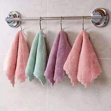 5pcs Microfiber Towel Absorbent Kitchen Cleaning Cloth Non-stick Oil Dish Towel Rags Napkins Tableware Household Cleaning - Multicolor - View 3