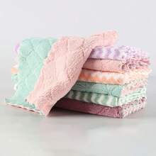 5pcs Microfiber Towel Absorbent Kitchen Cleaning Cloth Non-stick Oil Dish Towel Rags Napkins Tableware Household Cleaning - Multicolor - View 6