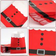 25入組聖誕節禮品袋,聖誕節紙質禮品袋,帶繩口糖果袋,裝食物曲奇餅乾的禮品袋,適用生日派對小吃包裝,婚禮禮物,派對紀念品