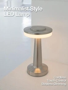 無線檯燈,三色可調溫,觸控控制,護眼,無極調光,金屬拉絲工藝。 1500mah 鋁製現代檯燈適用於家庭、花園、餐廳、露營、辦公室、感恩節、聖誕禮物 - 金色 - 查看 10