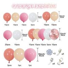 NiuN Arco De Globos Para Decoración De Fiestas - Rosa - Ver 2