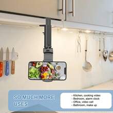 1入組黑色必備的通用飛機手機支架- 免提,多方向和口袋尺寸!這個手機支架非常適用於機上娛樂,可 360度旋轉。不僅適合男性和女性旅行者,也是旅行中刻不容緩的桌面和托盤手機支架。 - 黑色 - 查看 5