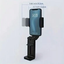 1入組黑色必備的通用飛機手機支架- 免提,多方向和口袋尺寸!這個手機支架非常適用於機上娛樂,可 360度旋轉。不僅適合男性和女性旅行者,也是旅行中刻不容緩的桌面和托盤手機支架。 - 黑色 - 查看 8