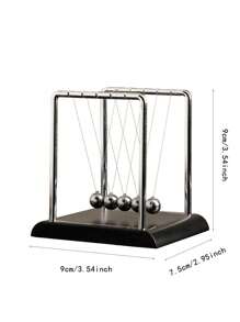 1pc Creative Desktop Decor Physics Concept Perpetual Motion Ball, Alloy Newton's Cradle (Non-Perpetual) - Multicolor - View 5