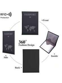 1 Miếng chất liệu da PU Bià hộ chiếu Ví hộ chiếu Ví dựng hộ chiếu Hộ chiếu Ví Ví thẻ Máy bay Nhẹ Thời trang Du lịch Phụ kiện Đối với Chuyến bay Đối với phụ nữ Hoặc Nam Đối với Học sinh Túi đựng hộ chiếu Đối với Trở lại Trường Đối với Ngày lễ Kỳ nghỉ Những điều cần thiết khi đi du lịch Hộ chiếu Túi đựng Du thuyền Không thấm nước Dành Cho Nam Và Nữ Những điều cần thiết khi đi du lịch Du lịch Phụ kiện - màu đen - Xem 4