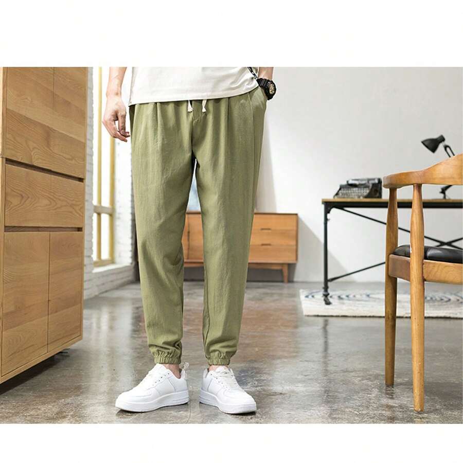 Pantalones De Chándal Casuales Harem Capri Para Hombre, Pant - Verde - Ver 1