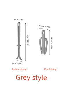 1 Miếng Đa chức năng Giày ống Ủng hộ Với Chống nếp nhăn & Sự biến dạng Sức chống cự , Gấp lại Bên trong Khởi động Máy ép Đối với Của phụ nữ Dài & Ở giữa Cao Ống Giày ống - Xám - Xem 2