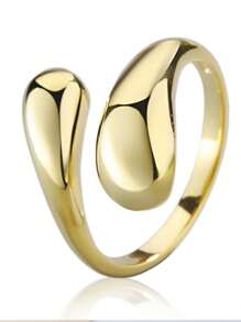 1件女士時尚不鏽鋼可調節開口戒指,多種波浪設計風格,美歐風格,高端感,適合食指,極簡且多用途珠寶,完美禮物