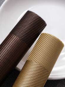 2pcs Solid Color Living Room Heat Insulation Pad, Non-slip And Dustproof Table Placemat - Multicolor - View 4