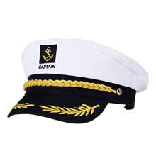 1頂女士海軍帽,可調節的水手帽適用於表演、音樂派對、萬聖節裝飾配件,適合節慶慶祝活動、角色扮演、化妝秀、舞廳 - 白色 - 查看 2