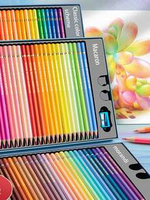 48pcs Macaron Color Gift Box Oil Based Colored Pencil Set, And 2 Sharpeners Included, Colorful Drawing Pens Set For Art Sketching And Coloring - Multicolor - View 3
