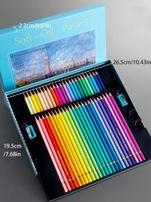 48pcs Macaron Color Gift Box Oil Based Colored Pencil Set, And 2 Sharpeners Included, Colorful Drawing Pens Set For Art Sketching And Coloring - Multicolor - View 8