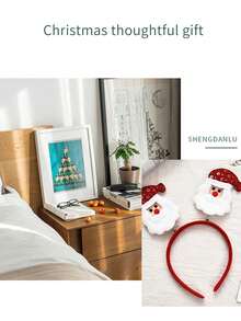 1入聖誕節裝飾頭箍,鹿角/聖誕老人頭箍,適用於兒童/成人的聖誕節頭飾玩具