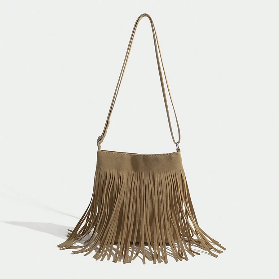 复古波西米亚风流苏马鞍包 新款时尚女士单肩斜挎包