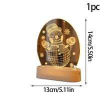 1入diy房間裝飾led霓虹燈牌,題材有聖誕老人、聖誕樹、鈴鐺、雪人、雪花等,3d夜燈裝飾品,聖誕節裝飾