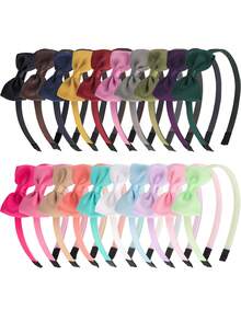 5pcs Elegant Bow Detail Bow Hairbands For Girls - Pink - View 3