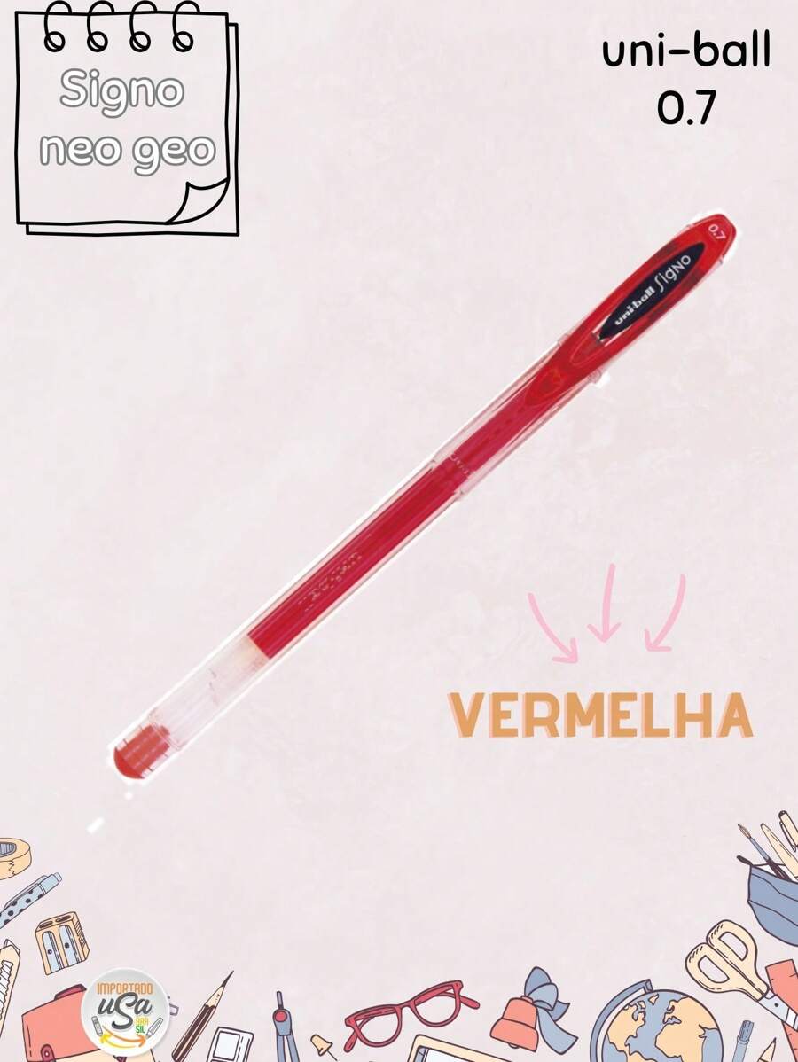Gel Pens - Red - View 1