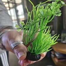 1 件粉紅人造水族箱水草,人造水生綠色植物,適合水族箱裝飾