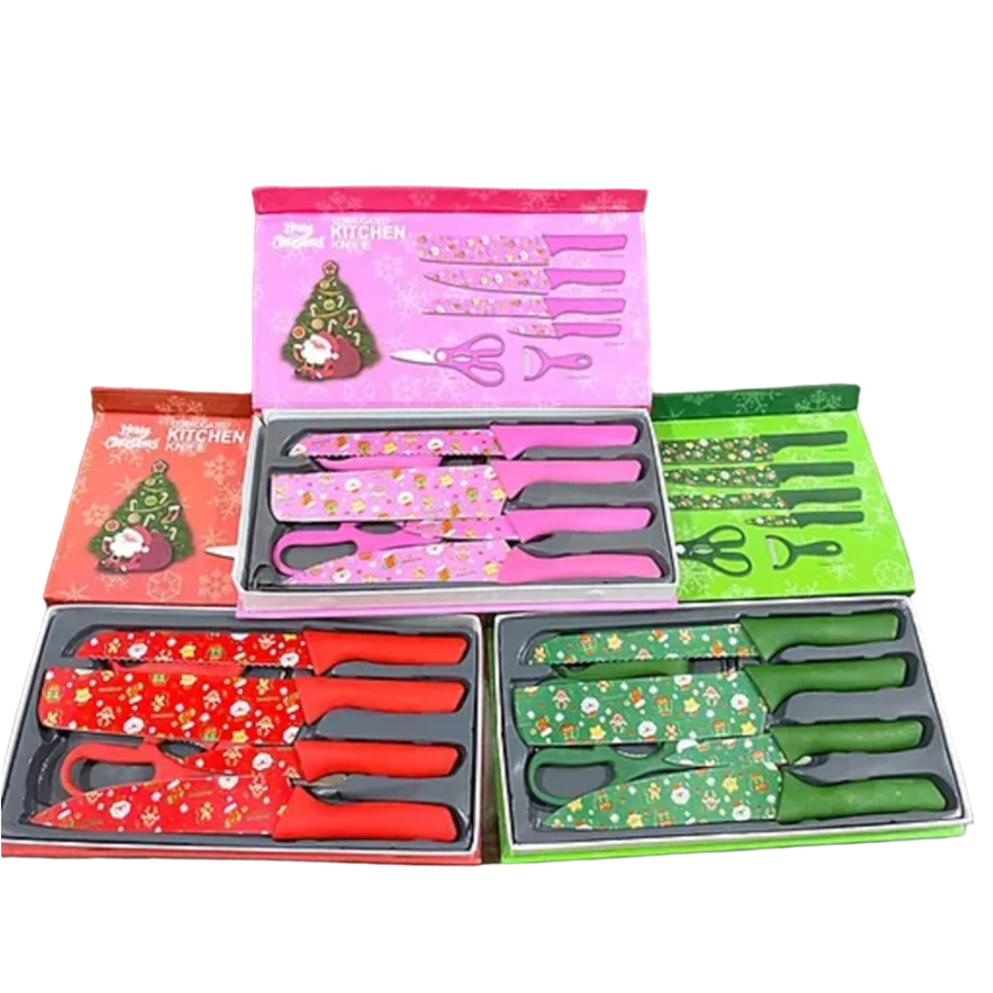 Juego de cuchillos de Navidad, oferta del - Rosa - Ver 1