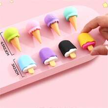 1set Ice Cream Shaped Erasers - Multicolor - View 2
