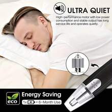 1個電動鼻毛修剪器,專業無痛男女鼻耳毛修剪器,防水不銹鋼刀頭,雙邊剃刀,安靜高效,電池操作,易於清潔