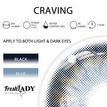 FRESH LADY Freshlady  Craving Colored Contact Lenses 1 Year Disposable - Blue - View 3