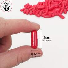 10pcs/Pack Edible,  Vampire Blood Capsule/Pill Prop For Halloween, Costume & Special Effect Use - Red - View 2