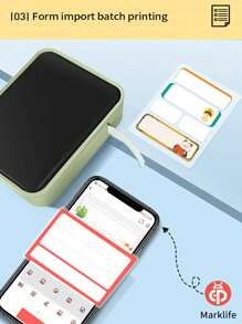 Marklife Marklife P15 Mini Label Printer Wireless Thermal Label Portable Printer Self Adhesive Name Sticker Label Machine, Suitable For Home, School, Kitchen, And Office Signage, IOS+Android