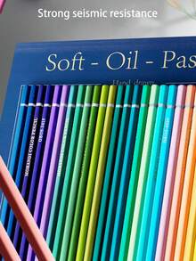 48pcs Macaron Color Gift Box Oil Based Colored Pencil Set, And 2 Sharpeners Included, Colorful Drawing Pens Set For Art Sketching And Coloring - Multicolor - View 9