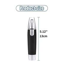 1入組電動鼻毛修剪器,專業無痛鼻毛和耳毛修剪器適用於男女,防水不銹鋼刀頭雙邊刃片,靜音高效電池供應,易於清洗