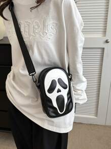 Skull Mini Crossbody Bag, Halloween Gift, Halloween Purse, Perfect For Fancy Party Halloween Fashion & Gothic Fashion, Best Halloween Gifts For Women, Perfectly Matching With Halloween Costumes Women