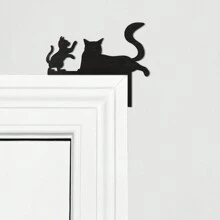 【全季節適用】有創意的貓與老鼠主題木製門框裝飾,適用於兒童房間門,窗,角落的藝術裝飾
