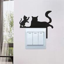 【全季節適用】有創意的貓與老鼠主題木製門框裝飾,適用於兒童房間門,窗,角落的藝術裝飾