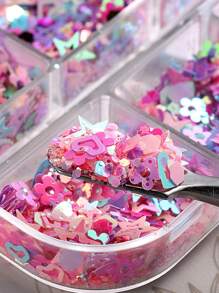 6 Grids Of Colorful Nail Art Sequins, Star, Heart-Shaped, Flower Pattern Sequin Glitter Decoration Manicure, Dopamine DIY Nail Art Glitter Sequins Nail Charms Nail Gems Nail Supplies