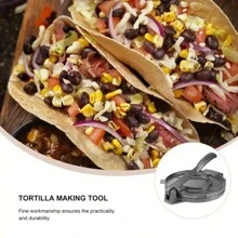 1 Pieza Máquina De Tortilla De Maíz, Fabricante De Tortilla De Mano Multifuncional, Herramienta De Panqueque Hecha En Casa Para La Cocina - Negro - Ver 4