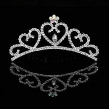 1入組銀色新娘頭飾帶,帶有鑽石裝飾,適合流行女性在正式場合或派對上使用