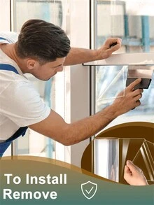 1 roll Clear Security and Safety Window Film Shatterproof Film for Glass Windows Anti Shatter Tempered Glass Film for Home and Office - Multicolor - View 6