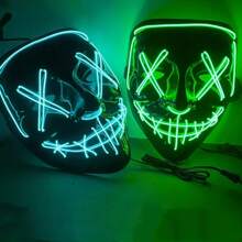 Party Glow Mask Led Ghost Face - Multicolor - View 3