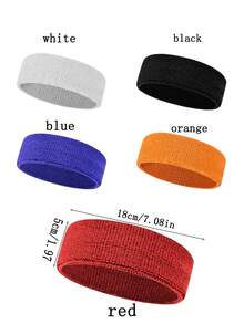 1 件裝吸汗運動頭帶,適合跑步、健身、瑜伽 - 黑色 - 查看 7