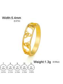 1 Miếng Thép không gỉ Ổn định Tam giác Nút Mở Nhẫn , Đơn giản Quà kỷ niệm Đối với phụ nữ Và Cặp đôi - phong cách A - Xem 7