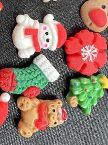 Decoraciones De Arte De Uñas De Navidad - Multicolor - Ver 2