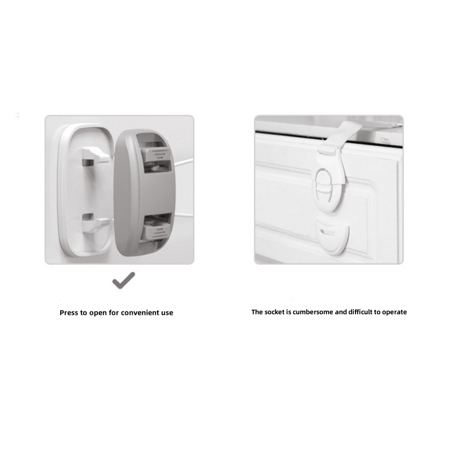 1pc Abs Material Multifunctional Safety Lock With Double Buttons For