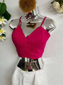 Women Tank Tops & Camis - Màu Hồng Tươi - Xem 2