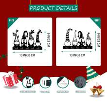 黑色聖誕主題金屬掛鉤帶有5個掛鉤,非常適合鑰匙,毛巾,牽繩和其他家居配件,適用於廚房,浴室,車庫等